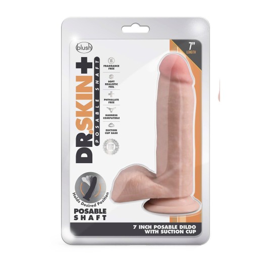 Duży miękki realistyczny penis z przyssawką 17 cm